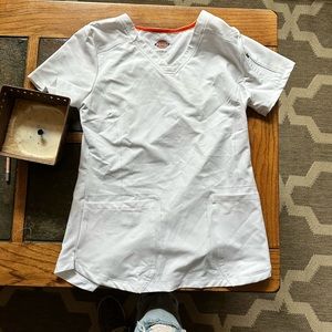 Dickies extreme stretch white scrubs. Size small top, small TALL bottoms